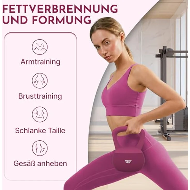 NEOLYMP Soft Kettlebell, bodenschonende und leise Kugelhantel mit ergonomischem Softgriff, 2–12 kg verstellbar, ideal fürs Homegym – Bild 9