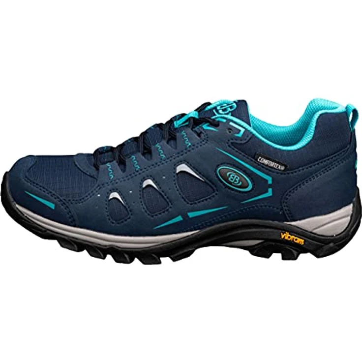 Brütting Mount Frakes Low, Damen Wanderschuhe mit herausnehmbarer Innensohle, rutschfester Vibram-Laufsohle, Blau, Größe 36 – Bild 2