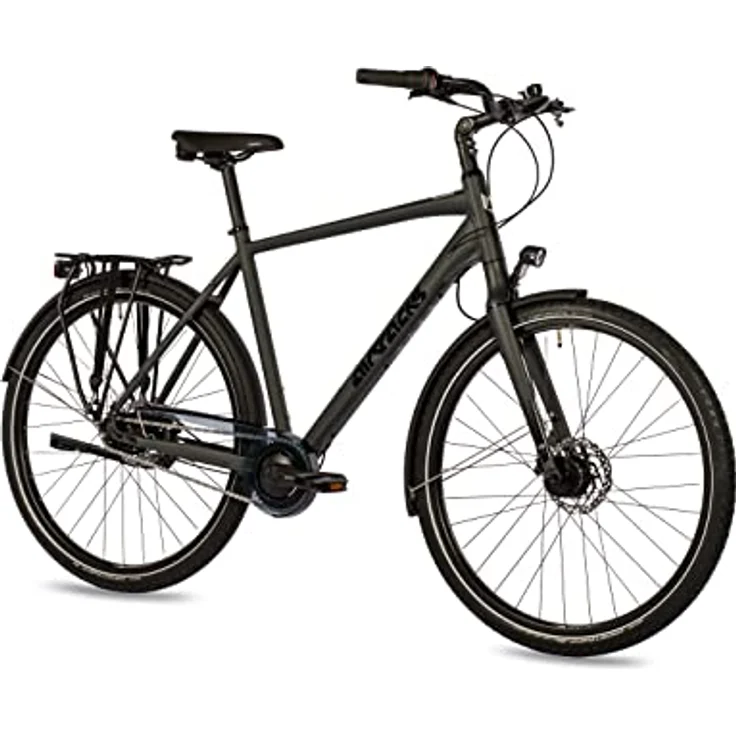 Airtracks Herren XXL City Fahrrad CI.2880 bis 150 kg Shimano Nexus 7 Gang Nabendynamo - Schwarz Matt - Rahmenhöhen 56cm 60cm - 60cm (Körpergröße 185-195cm) – Bild 1
