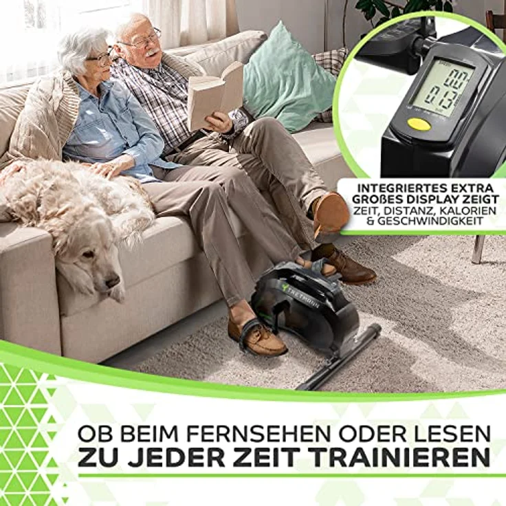 Tretmann Pedaltrainer PRO Set - extra Leise & gelenkschonend - ink. Befestigungsband -DEKRA Geprüft- Beintrainer für Senioren Heimtrainer Mini Bike - Preisvergleich – Bild 4