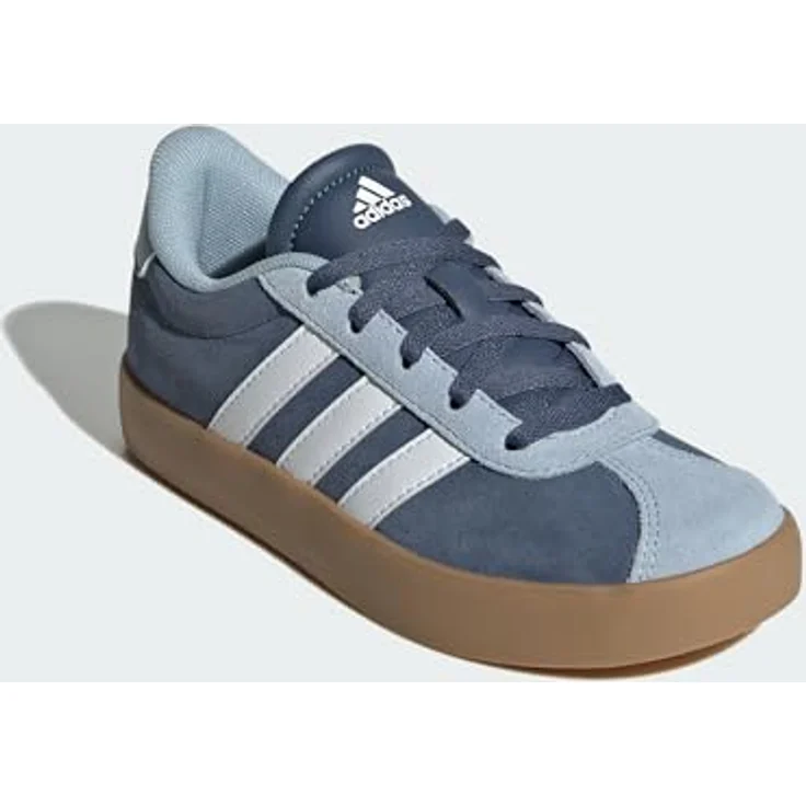 Adidas VL Court 3.0 Sneakers Kinder, Wildleder-Obermaterial, vulkanisierte Außensohle, bequeme Dämpfung, reguläre Passform – Bild 5
