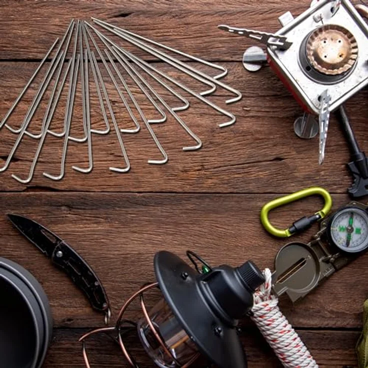 Relaxdays Zeltheringe 100er Set, Erdnägel aus Stahl für Zelt, Camping, 22 cm, Silber, windfest und witterungsbeständig – Bild 5