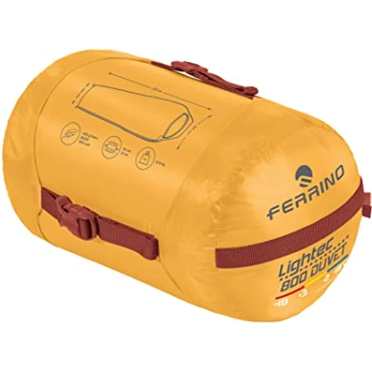 Ferrino Lightech 800 Duvet RDS Down Schlafsack, Thermo-Komfort bis 0 Grad, orange, Einheitsgröße – Bild 3