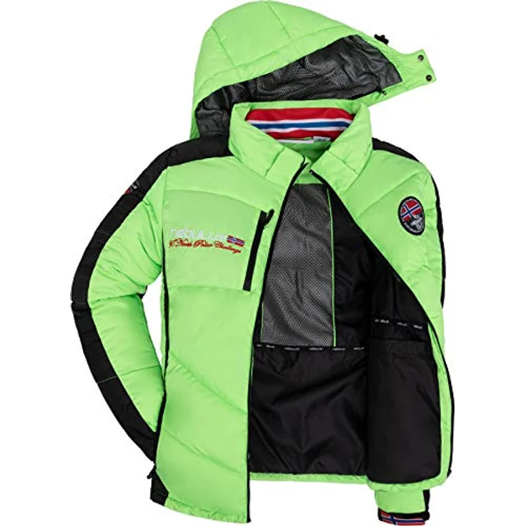 Nebulus Skijacke FORCE, Funktionsjacke mit Wärmespeicherung und Wasserabweisung, schwarz-lime, M – Bild 5