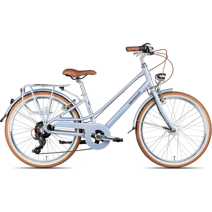 Almrausch Kinderfahrrad Marlies 6 24, 6 Gang Shimano Tourney Kettenschaltung, Straßenausstattung, violett/rosa