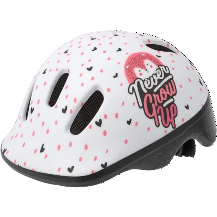 Polisport Hoggy XXS Babyhelm, Weiß/Rosa Matt, unisex, 44–48 cm, leicht, verstellbar, 6 Belüftungen, sicher für Babys und Kleinkinder – Bild 1