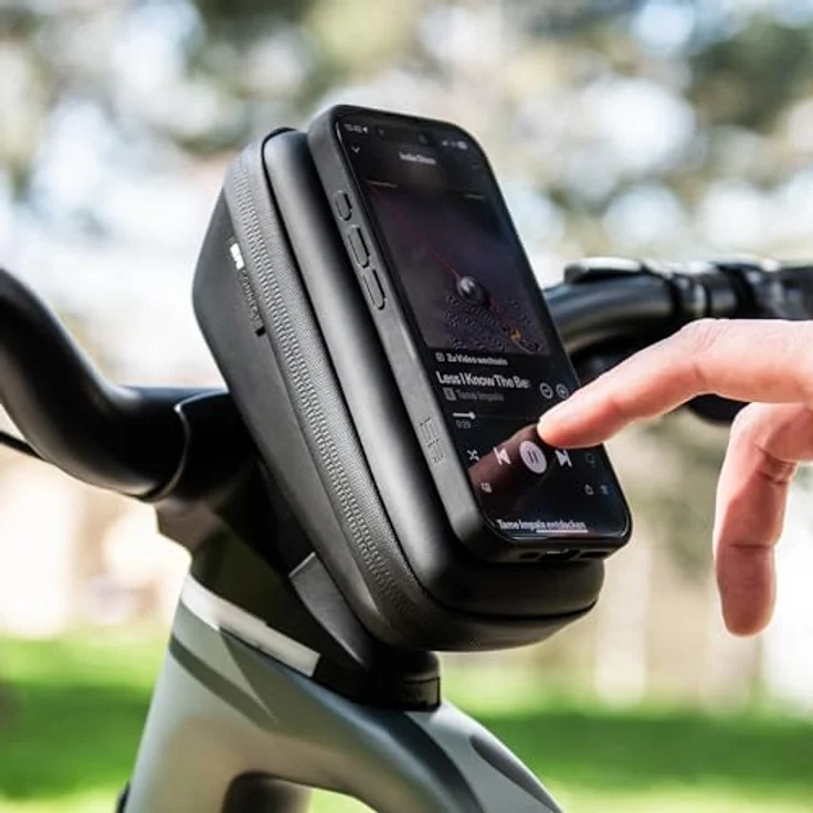 Sp Connect Velotasche, wetterfeste Lenkertasche mit doppelt Reißverschluss, kompatibel mit SP CONNECT Hüllen, schwarz – Bild 7