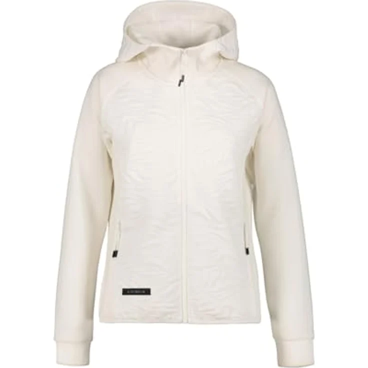 Icepeak Amberg Kapuzenjacke Damen, Midlayer mit Raglanärmeln, feste Kapuze, zwei Reißverschlusstaschen, Natural, Gr. L – Bild 1