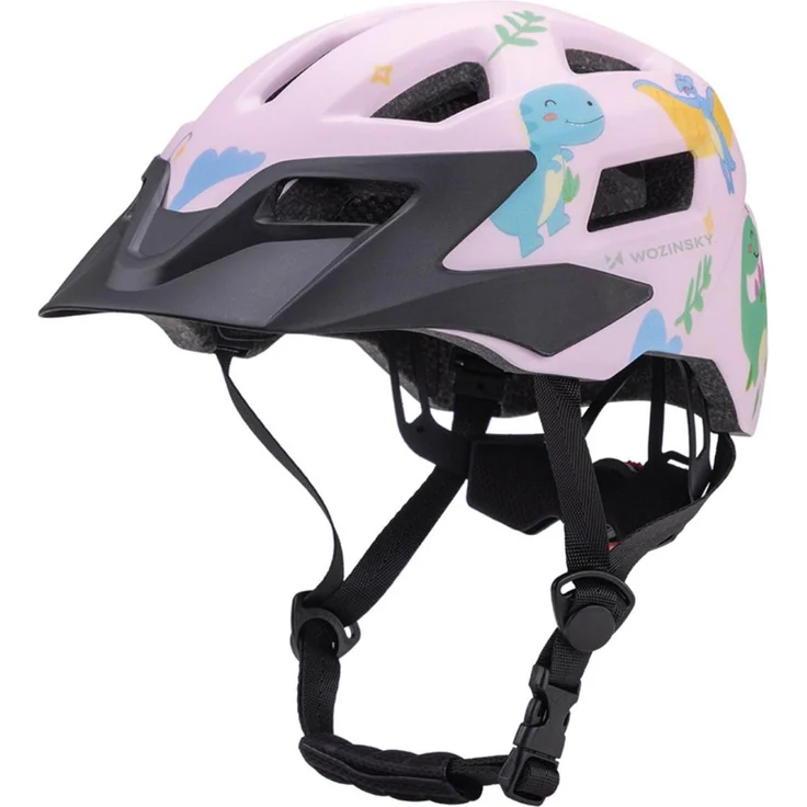 Wozinsky HT-45R, Kinder-Mountainbikehelm mit abnehmbarem Visier, 360°-Verstellknopf, rosa