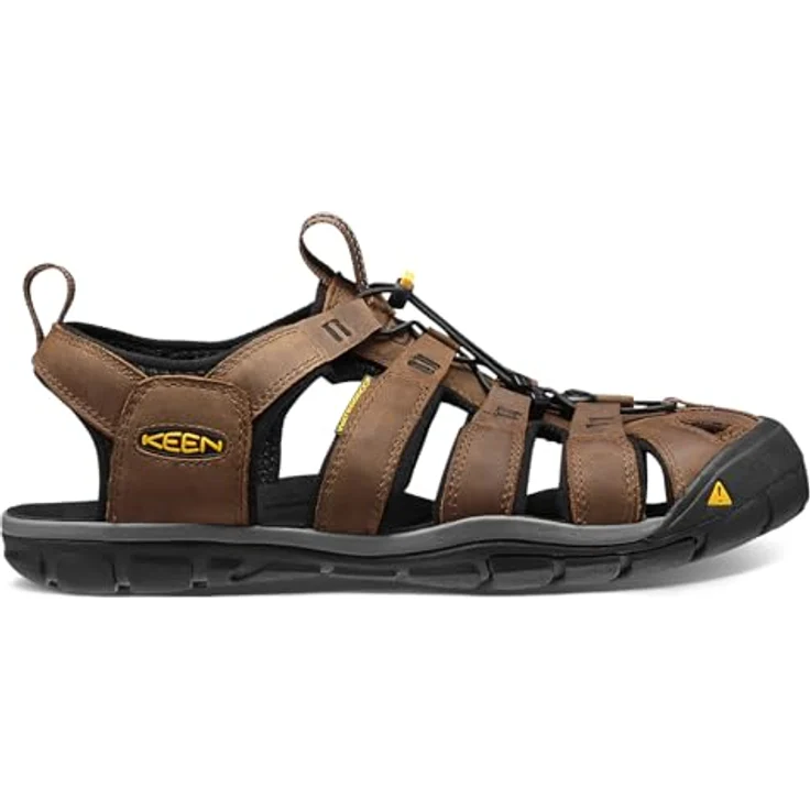 Keen Clearwater CNX Leather, Herren Echtleder Sandale mit Schnellzugschnürsystem, dark earth/black, Größe 44 EU – Bild 5