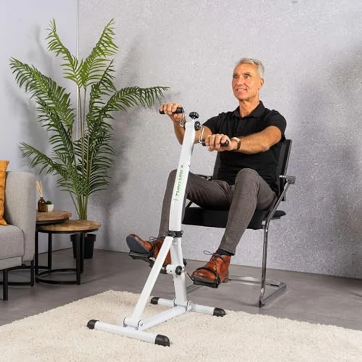 Tunturi Pedaltrainer, gleichzeitig für Arm und Bein, 2-in-1 Heimtrainer, Mini Bike, Verstellbarer Bewegungstrainer – Bild 2