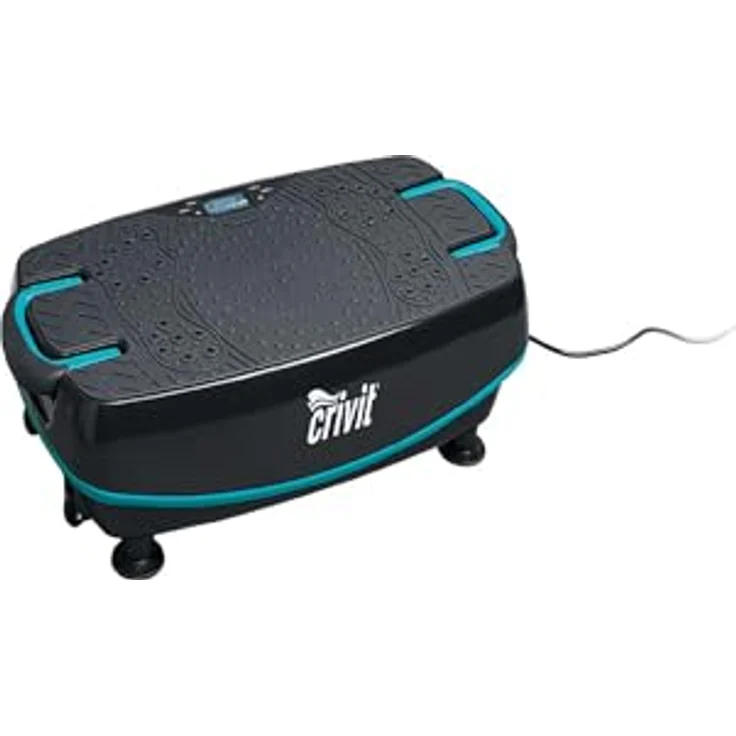 CRIVIT Sport Vibrationsboard Vibrationsplatte Fitness Trainer Plus, 6 Trainingsprogramme, stabiler Metallrahmen, max. 130 kg, mit 2 Expandern und Fernbedienung – Bild 2
