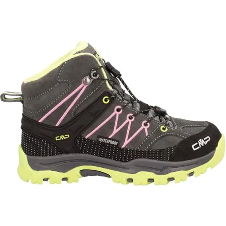CMP CMP Kinder Trekking Schuhe Rigel MID 3Q12944, Wasserdichter Trekkingschuh aus Leder, Größe 32, Grau-Pink-Apple – Bild 1