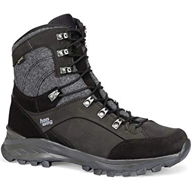 Hanwag Banks Winter GTX, Herren Winterwanderschuh, Größe UK 12, schwarz/asphalt, mit Gore-Tex Membrane und hochwertigem Nubukleder – Bild 1