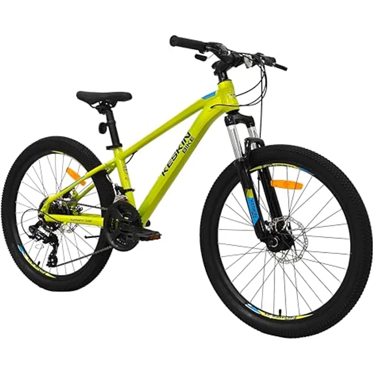 Keskin HT MTB1 24" Kinder Mountainbike – 21-Gang, Aluminiumrahmen, 2.35" Luftreifen, hydraulische Scheibenbremsen, Neongrün – Bild 1