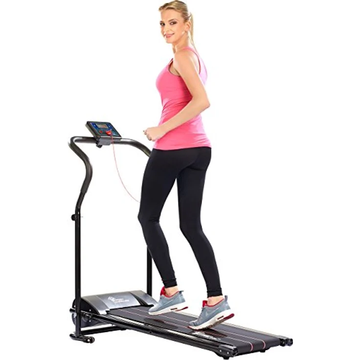 newgen medicals Laufband klappbar: Laufband LF-203.Mini mit 3 Sport-Programmen, zusammenklappbar (Mini Laufband klappbar, Laufband klein, Frauen Geschenkideen) – Bild 2