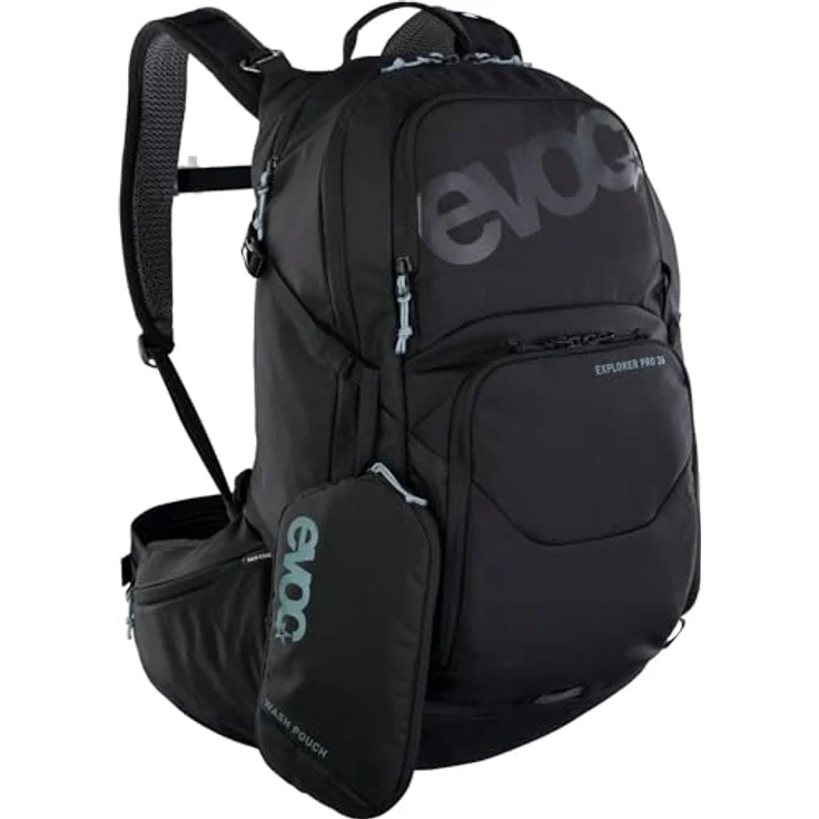Evoc Explorer 26, Wanderrucksack aus 100% Polyester mit 45 cm Höhe, schwarz – Bild 3