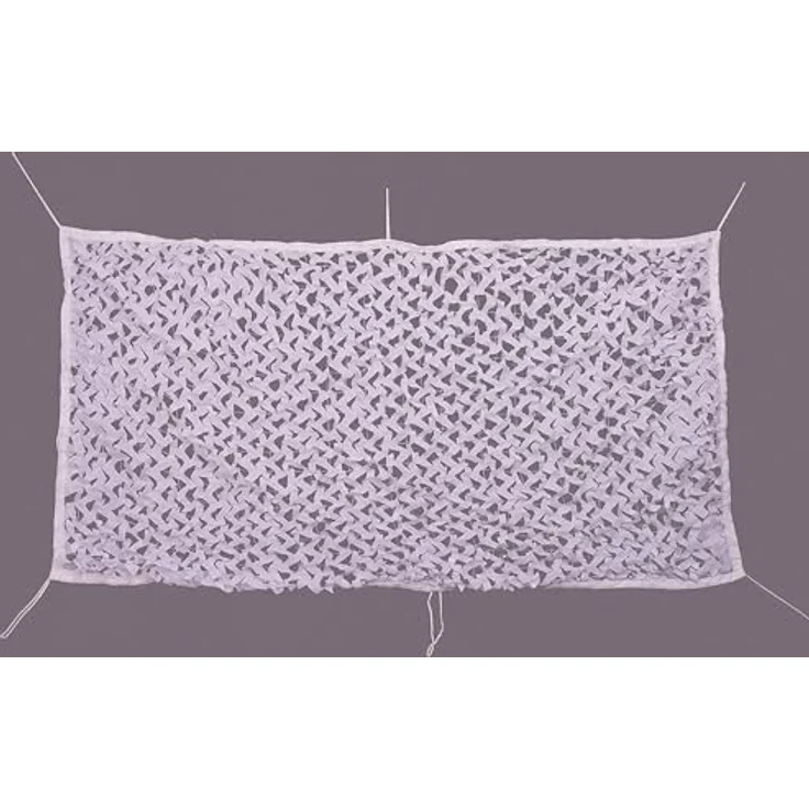 NINAT Tarnnetz Camouflage Netz 2Mx6M, Weiß, 150D-Polyester-Gewebe, leicht, für Jagd, Camping & Militär – Bild 3