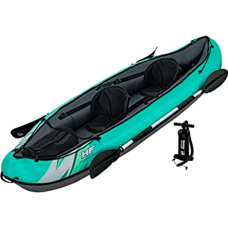 Bestway Ventura Elite X2 Kajak, 3.30m aufblasbar mit 2 Paddeln und Handpumpe