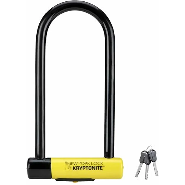 Kryptonite Veloschloss, 26 cm mit gehärteter Stahlhülse, doppelte Riegelverriegelung und hochsicherem Scheibenzylinder – Bild 1