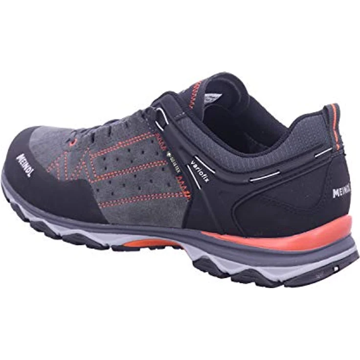 Meindl Ontario GTX Men, Wanderschuhe Größe UK 8,5, wasserdicht und atmungsaktiv, schwarz/orange – Bild 3