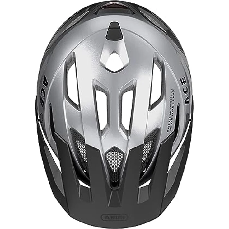 Abus Urban-I 3.0 ACE, Velohelm (56 - 61 cm) mit TriVider Gurtsystem, großer Schirm und USB wiederaufladbarem LED-Rücklicht – Bild 4