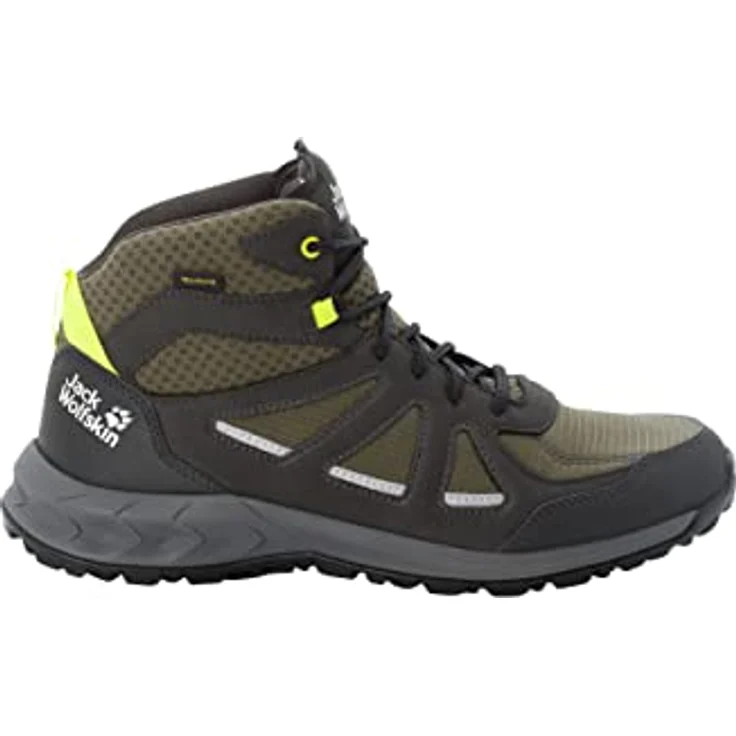 Jack Wolfskin Woodland 2 Texapore, Herren Wanderschuhe, Mid Cut, wasserdicht, atmungsaktiv, grün, Größe 42.5 – Bild 2