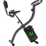 Tunturi Cardio Fit B25 X Bike Heimtrainer Fahrrad klappbar/Fitnessfahrrad/Hometrainer Fahrrad Trainer mit Rückenlehne +Tablethalterung und LCD-Bildschirmanzeige - Schwarz