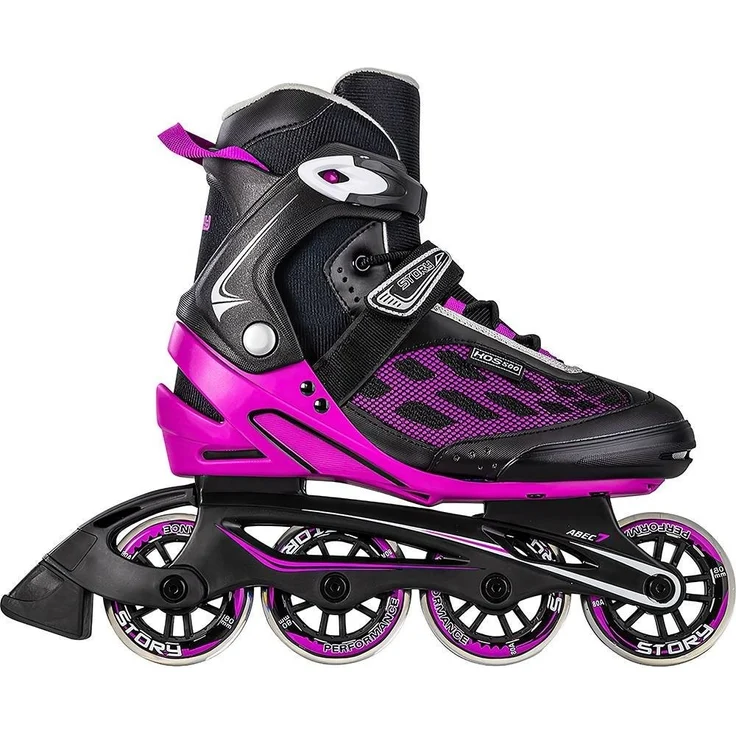 POWERSLIDE Story Twilight Inlineskates, Freestyle-Rollschuhe mit ABEC-7-Kugellagern, lila
