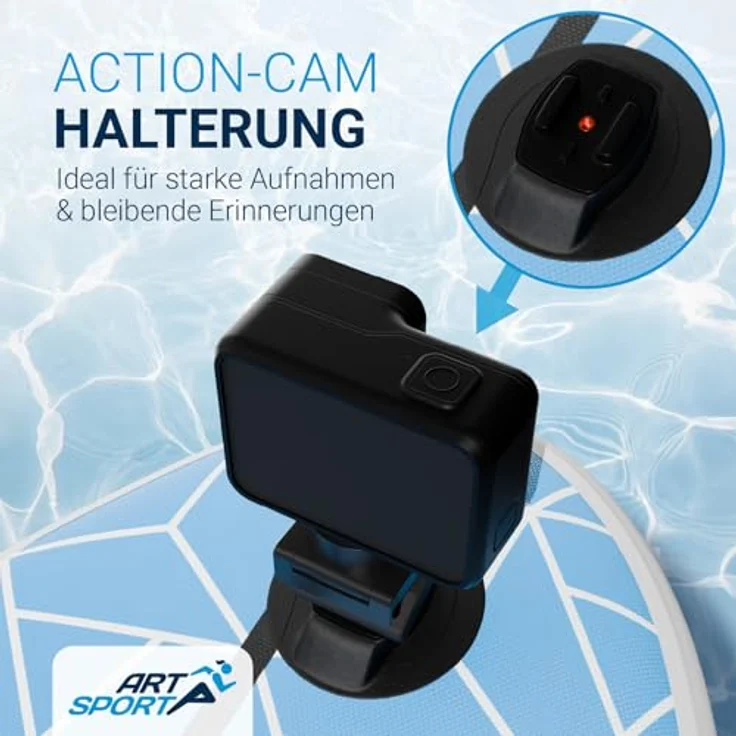 ARTSPORT® Stand Up Paddling Board Set Deep Ocean, aufblasbar 320 cm mit Kajaksitz, Action-Cam Halterung & Zubehör, 150 kg Tragkraft – Bild 5
