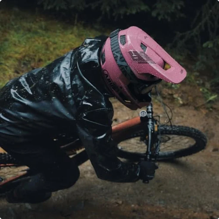 ABUS HiDrop Downhill Helm, ASTM-er Fullface Helm mit schlagfester ABS-Außenschale, rot, Größe M für MTB, Downhill, Enduro und Bikepark – Bild 5