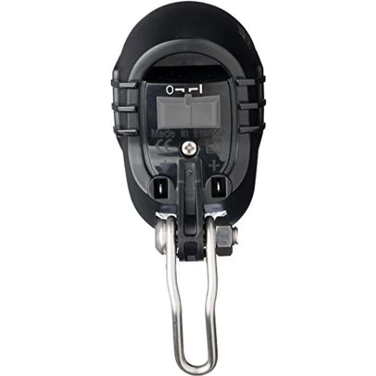 AXA 1X Vorderlampe Scheinwerfer Echo 15, Schwarz, mit Edelstahlbügel und 40m Reichweite – Bild 4