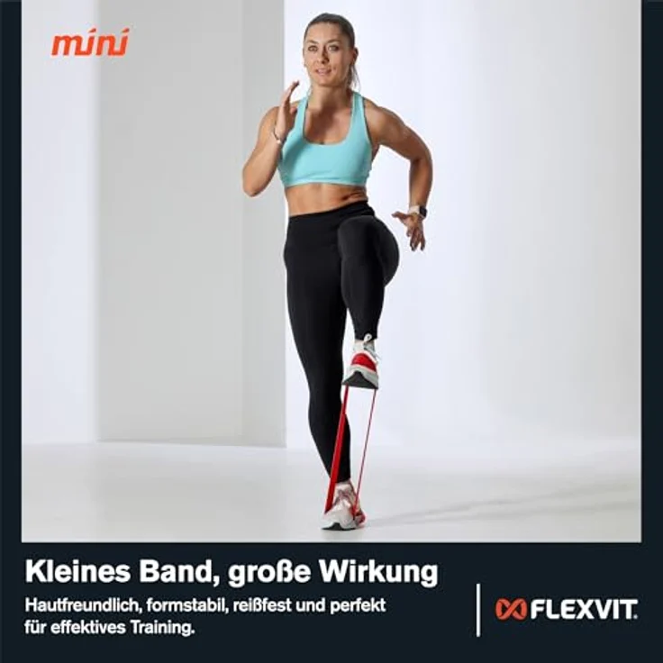 FLEXVIT Mini 10er Set prehab (Rot), Mittlere Widerstandsbänder für Gruppenvorbereitung, Bewegungsoptimierung und Krafttraining, Hypoallergen und Oeko-Tex zertifiziert – Bild 4