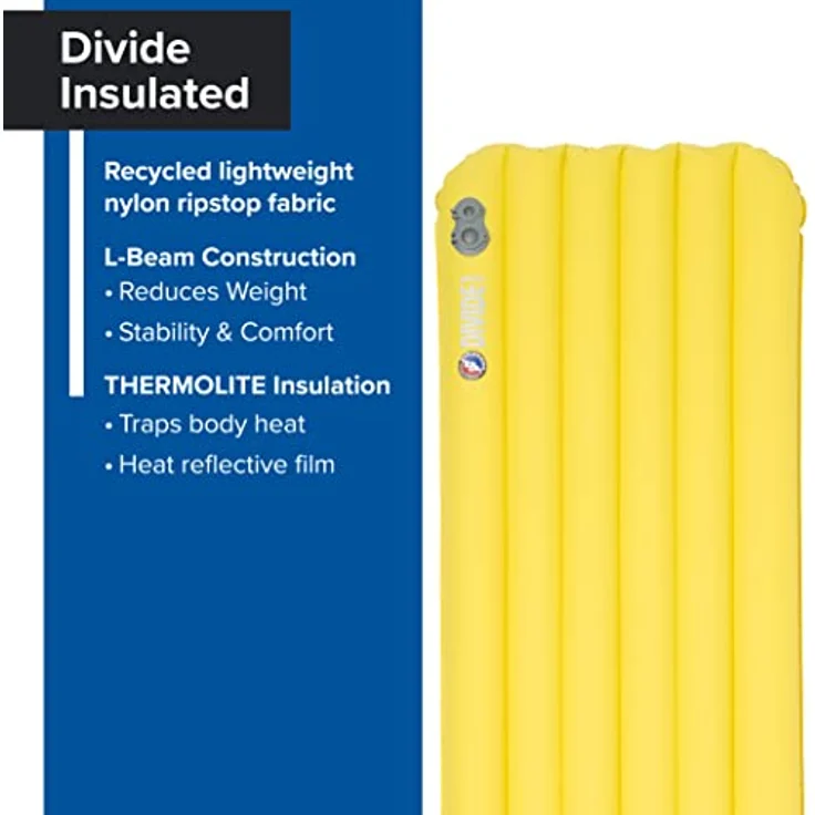 Big Agnes Divide Insulated, Isomatte mit Thermolite Isolierung und TPU-beschichtetem Obermaterial – Bild 2