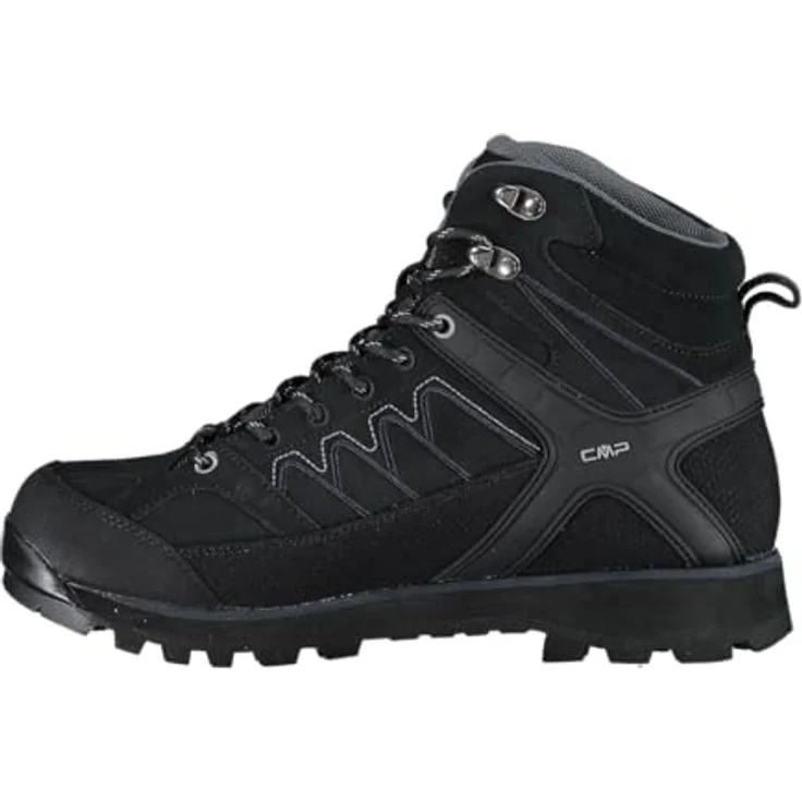 CMP Moon Mid WP, Wasserdichte Bergwanderschuhe für Einsteiger mit mittelhoher Schafthöhe und Vibram Tsavo Sohle, schwarz, Größe 45 – Bild 6