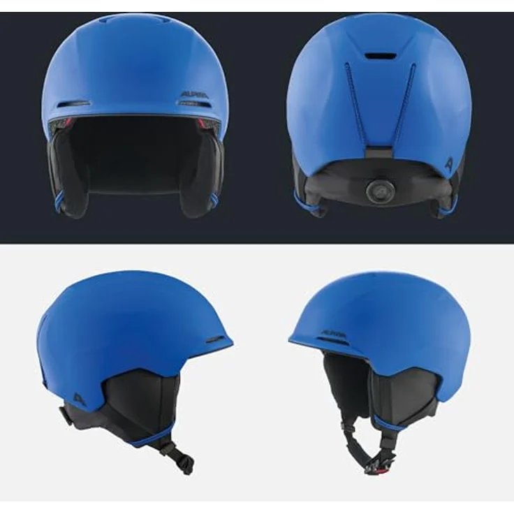 ALPINA BRIX JR Skihelm für Kinder, sicherer und komfortabler mit waschbarem Innenfutter, royal-Blue matt, Größe M (51-55 cm) – Bild 4