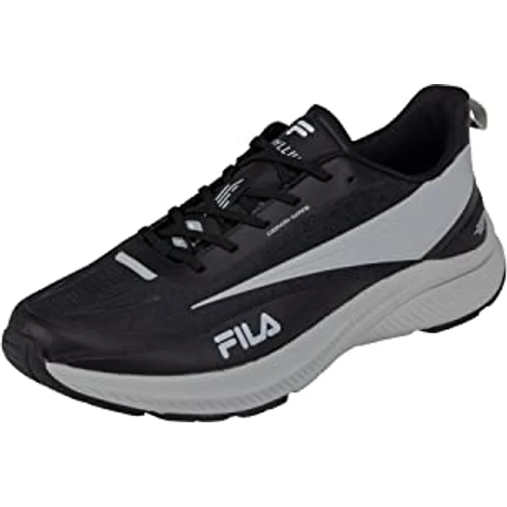 FILA Laufschuh Beryllium, atmungsaktives 3D-Mesh-Obermaterial, gepolsterter Einstieg, CMEVA Zwischensohle für Dämpfung, Schwarz – Bild 4