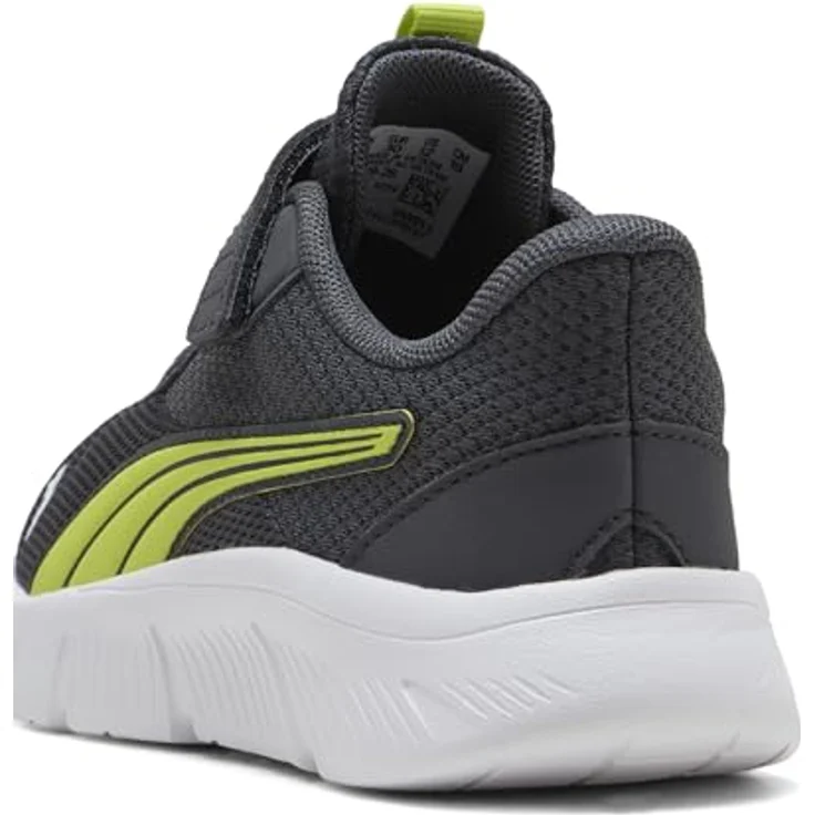 PUMA Flex Focus Modern Laufschuh, Grau, Gr. 31, atmungsaktives Mesh-Obermaterial, elastische Schnürsenkel und Klettverschluss, griffige EVA-Außensohle, empfohlen für Kinder von 4-8 Jahren – Bild 2