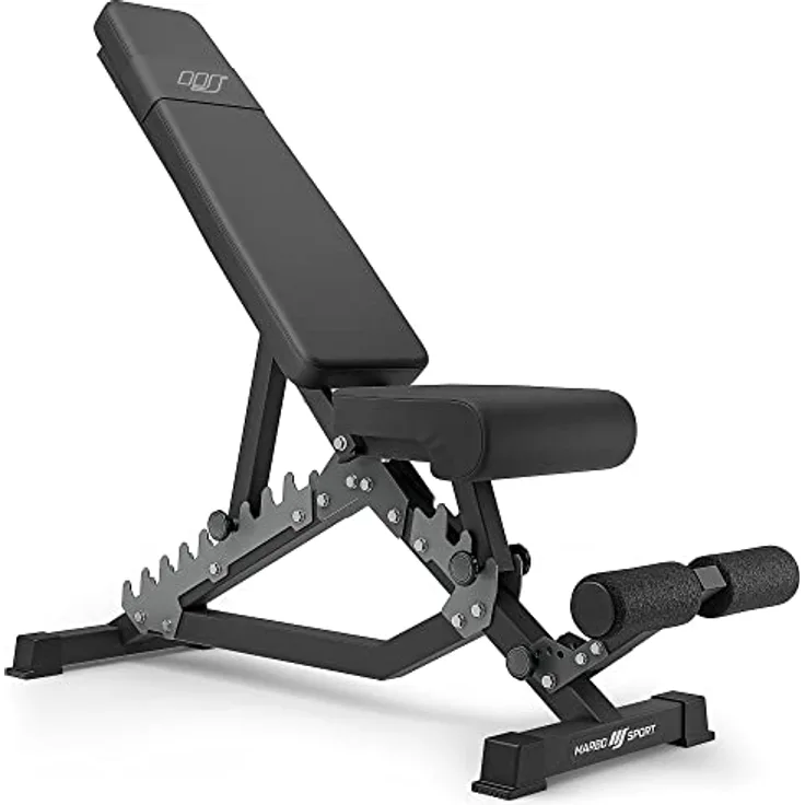 Marbo Sport Doppelseitige Bank verstellbare Hantelbank Trainingsbank MS-L101 2.0, Schwarz