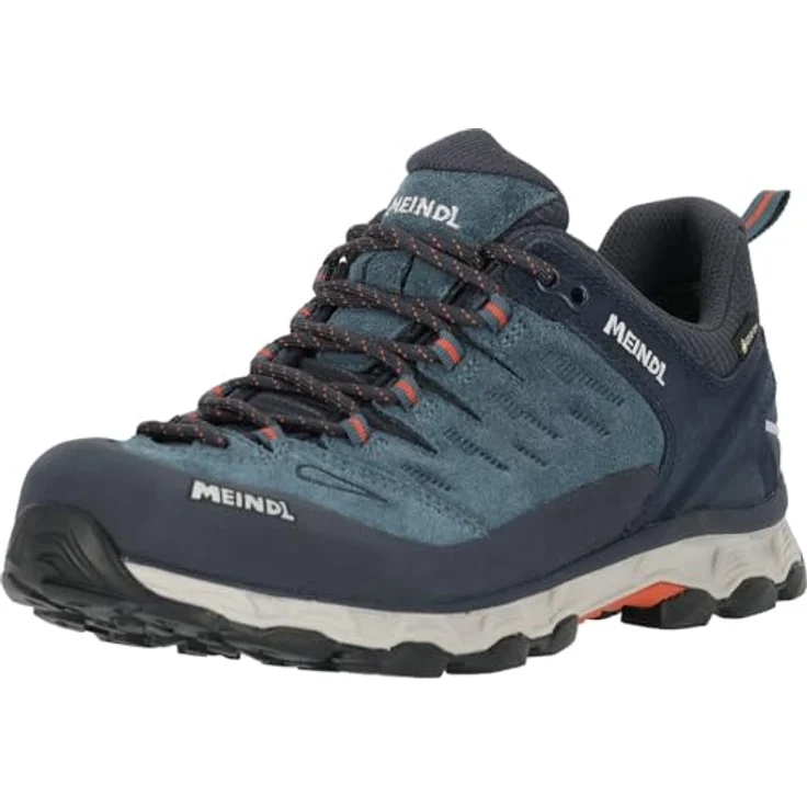 Meindl Velden PRO GTX, Sportlicher Wanderschuh mit rutschfester Sohle, wasserdicht, Petrol/Rot – Bild 3