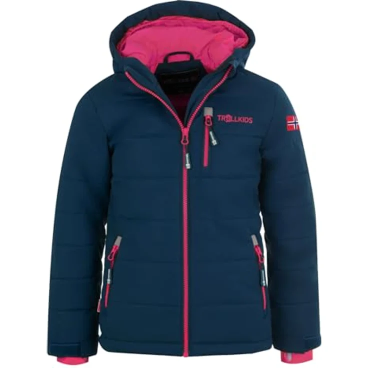 Trollkids Hemsedal Snow Jacket XT, funktionale Jungen Skijacke mit Wärmeisolierung und reflektierenden Elementen, Marine, Größe 176 – Bild 1