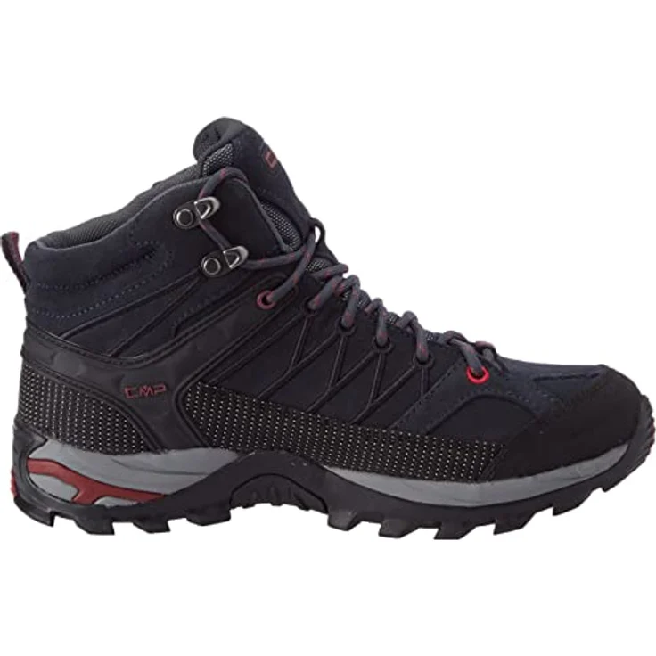 CMP Campagnolo Rigel Mid WP, Herren Wanderschuhe, knöchelhoch, wasserdicht, griffige Sohle, Veloursleder, Blau, Größe 46 – Bild 6
