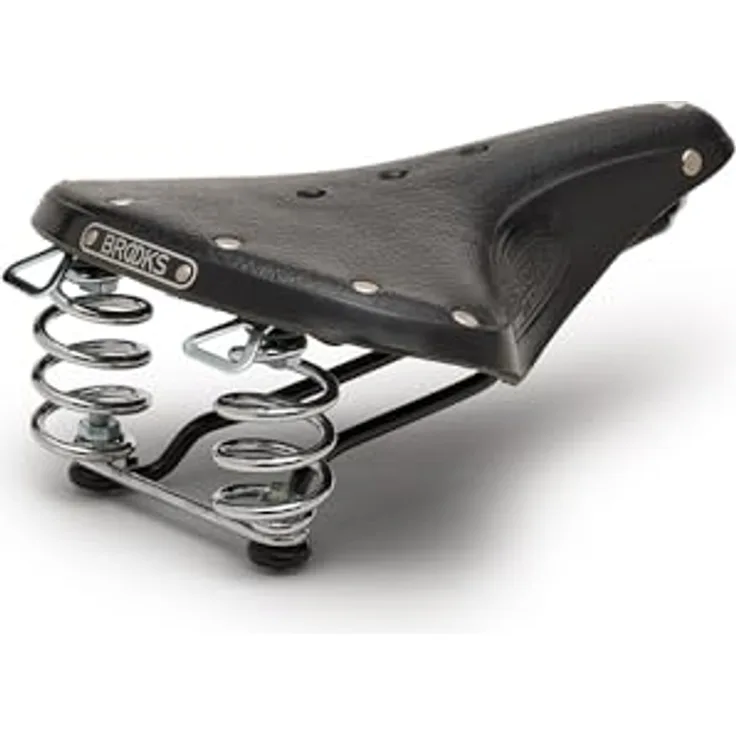 Brooks England B66, Fahrradsattel mit verchromten Spiralfedern und Vollleder-Decke, schwarz