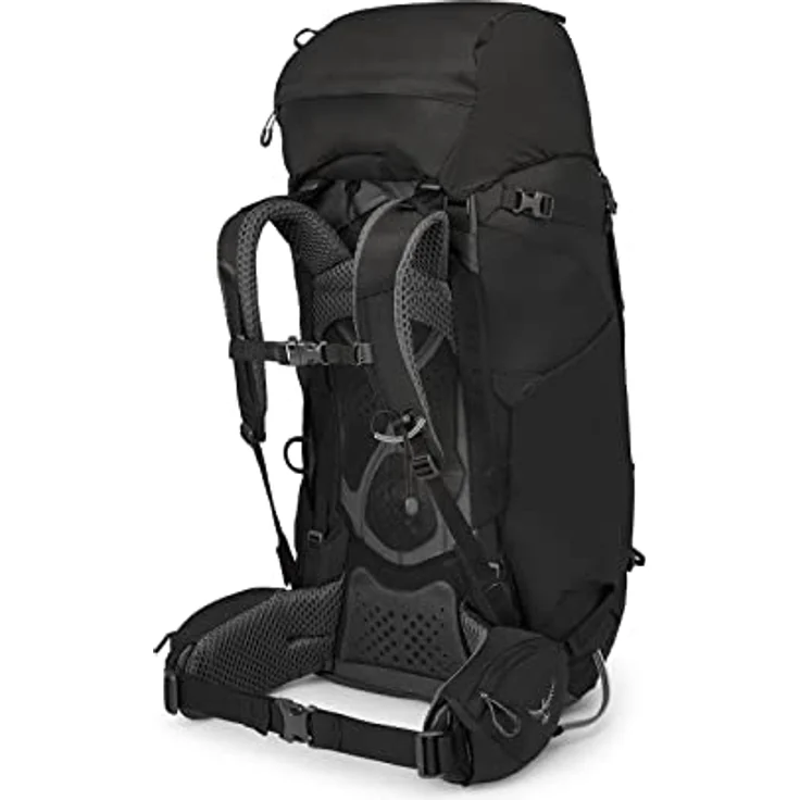 Osprey Kestrel 68 Black S/M, Wanderrucksack mit AirScape Rückenplatte und integrierter Regenhülle – Bild 4