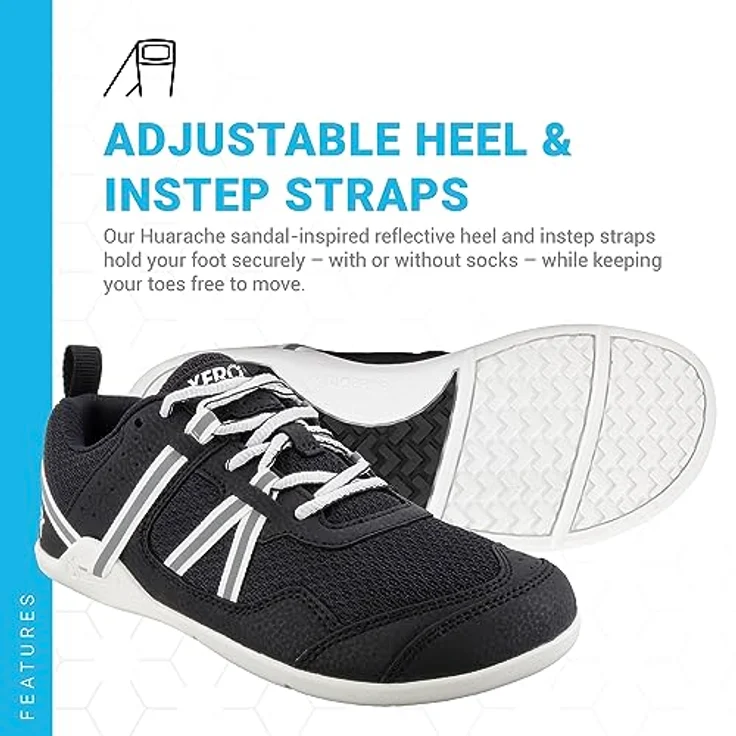 Xero Shoes Prio Laufschuhe, Niedrig geschnitten, atmungsaktives Mesh-Obermaterial, Rutschfeste Sohle, Schwarz EU 41 1/2 Frau – Bild 6