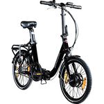 ZÜNDAPP ZXT20 E Bike 20 Zoll Faltrad Damen Herren Klapprad Ebike Elektrofahrrad klappbar E-Bike Fahrrad Elektro mit Nabenmotor Pedelec Unisex Erwachsene (schwarz)