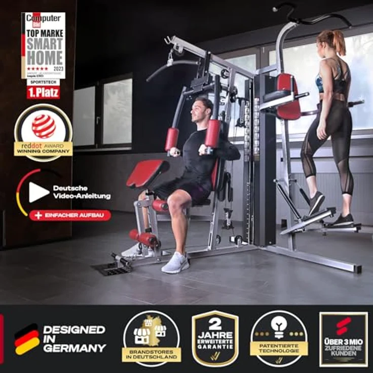Sportstech Kraftstation HGX100/HGX200/HGX300, Multifunktions-Homegym mit Stepper und Powertower, deutsche Qualitätsmarke, Fitnessstation für Zuhause – Bild 2