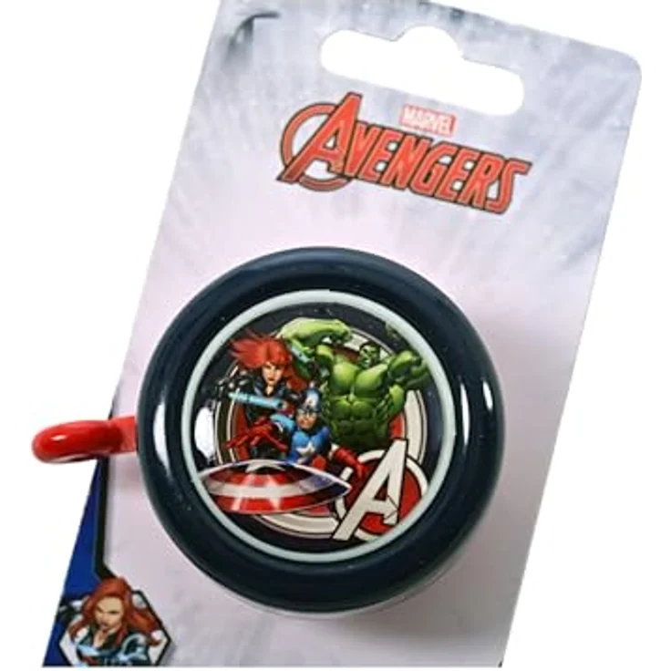 Volare Avengers Fahrradklingel, Klingel für Kinder mit Hulk und Captain America, lauter Klingelton, einfache Montage, robustes Design – Bild 2
