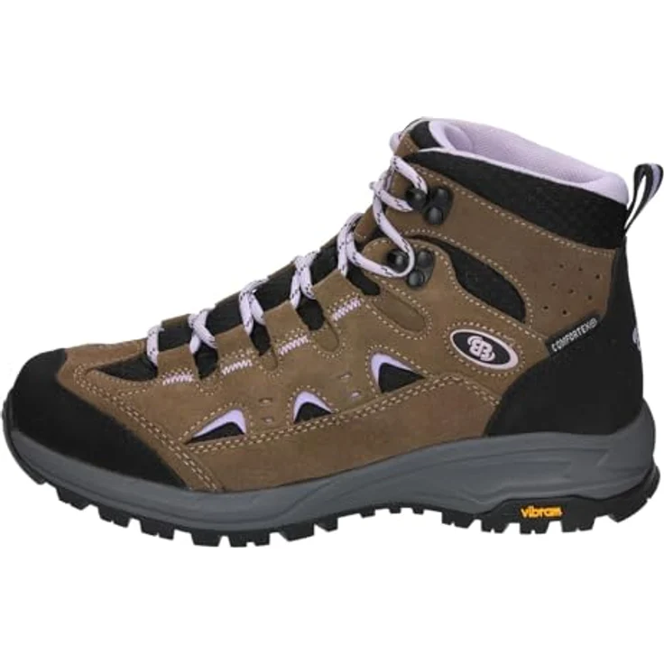 Brütting Trekkingstiefel Mount Bear High 37, Veloursleder mit regulierbarer Schnürung und flexibler Gummisohle, schwarz – Bild 2
