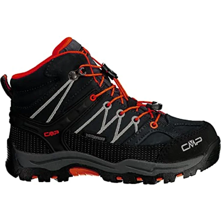 CMP Campagnolo Rigel WP, Unisex Wanderschuhe mit wasserdichter Membran und Full on Grip-Laufsohle, Schwarz, Größe 35 – Bild 1
